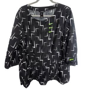 Ali Miles Women Geometric Artsy Tunic XL Corporate Chic Office Siren Career Work